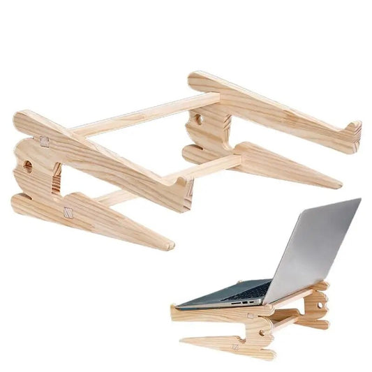 Wood Laptop Stand For Desk 10-17 Inch For MacbookAir Pro 13 15